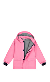 Resim Pembe Cep Detaylı Kapüşonlu Yağmurluk