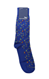 Resim Lacivert Pamuklu Yelken Desenli Erkek Çorap