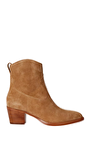 Resim Kahverengi Süet Topuklu Kadın Bot