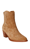 Resim Kahverengi Süet Topuklu Kadın Bot