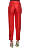 Resim Kırmızı Dar Pamuklu Pantolon