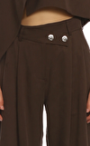 Resim Kahverengi Bol Paça Pantolon