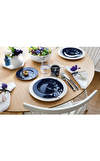 Resim Old Luxembourg Brindille Blue Blanc Pasta Tabağı 22 cm