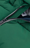 Resim Kapüşonlu Yeşil Mont