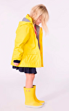 Resim İkonik Tasarımlı Unisex Sarı Çocuk Yağmurluk