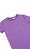 Resim Mor Kısa Kollu Bisiklet Yaka Pamuk Unisex T-Shirt