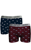 Resim Çok Renkli Pamuklu 2'li Boxer Set