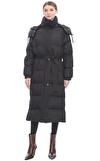 Resim Siyah Dolgulu Uzun Kollu Çıkartılabilitr Kapüşonlu Mont