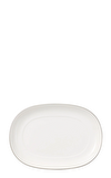 Resim Anmut Beyaz Platin Oval Servis Tabağı 20 cm