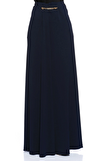 Resim Lacivert Yüksek Bel Maksi Etek