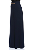 Resim Lacivert Yüksek Bel Maksi Etek
