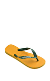 Resim Sarı Brasil Logo Pop Yellow Parmak Arası Kadın Terlik