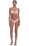 Resim Pembe Kabartma Desenli Askılı Bikini Üstü