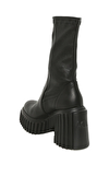 Resim Siyah Deri Yüksek Topuklu Kadın Bot