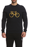 Resim Lacivert Uzun Kol Bisiklet Yaka Pamuklu Sweatshirt