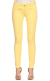 Resim Sarı Dar Paça Pamuklu Jean Pantolon