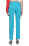 Resim Turkuaz Düşük Bel Dar Paça Kumaş Pantolon