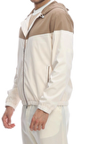 Resim Krem Rengi Kapüşonlu Pamuklu Bomber Ceket