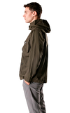 Resim Yeşil Uzun Kollu Kapüşonlu Ceket