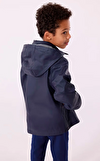 Resim İkonik Tasarımlı Unisex Lacivert Çocuk Yağmurluk