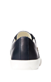 Resim Lacivert Deri Kadın Sneakers