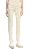 Resim Ekru Boru Paça Pamuklu Pantolon