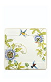 Resim Amazonia Tropik Desenli Kare Servis Tabağı 35 cm