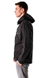 Resim Siyah Uzun Kollu Kapüşonlu Ceket
