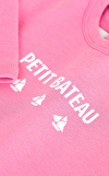 Resim Pembe Bisiklet Yaka Pamuk Sweatshirt