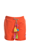 Resim Turuncu Pamuklu Şort