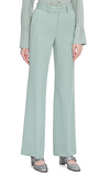 Resim Pastel Yeşili Geniş Paça Pantolon