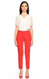 Resim Kırmızı Dar Paça Pantolon
