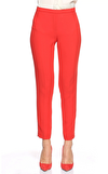 Resim Kırmızı Dar Paça Pantolon