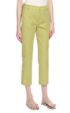 Resim Yeşil Boru Paça Pamuklu Pantolon