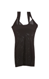 Resim Siyah Askılı Sütyen Yaka Mini Elbise Korse