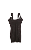 Resim Siyah Askılı Sütyen Yaka Mini Elbise Korse