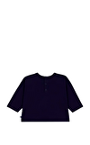 Resim Uzun Kollu Pamuklu Lacivert Bebek Tişört