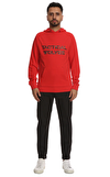 Resim Kırmızı Marka Logolu Uzun Kol Hoodie