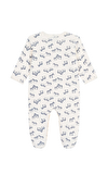 Resim Zebra Desenli Kadife Bebek Tulum Pijama