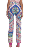 Resim Çok Renkli Karışık Desenli Boru Paça Pantolon
