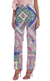Resim Çok Renkli Karışık Desenli Boru Paça Pantolon