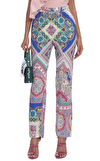 Resim Çok Renkli Karışık Desenli Boru Paça Pantolon
