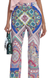 Resim Çok Renkli Karışık Desenli Boru Paça Pantolon