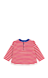 Resim Uzun Kollu Çizgili Pamuklu Bebek Tişört