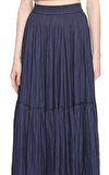 Resim Lacivert Normal Bel Maksi Etek
