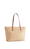 Resim Wxb-Edanes-Raffia Zip Top Tote Bag