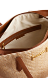 Resim Wxb-Edanes-Raffia Zip Top Tote Bag