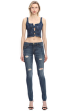 Resim Lacivert Eskitme Detaylı Skinny Fit Jean Pantolon