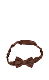 Resim Kahverengi Fiyonk Detaylı Esnek Bebek Saç Bandı