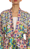 Resim Çok Renkli Desenli Kimono